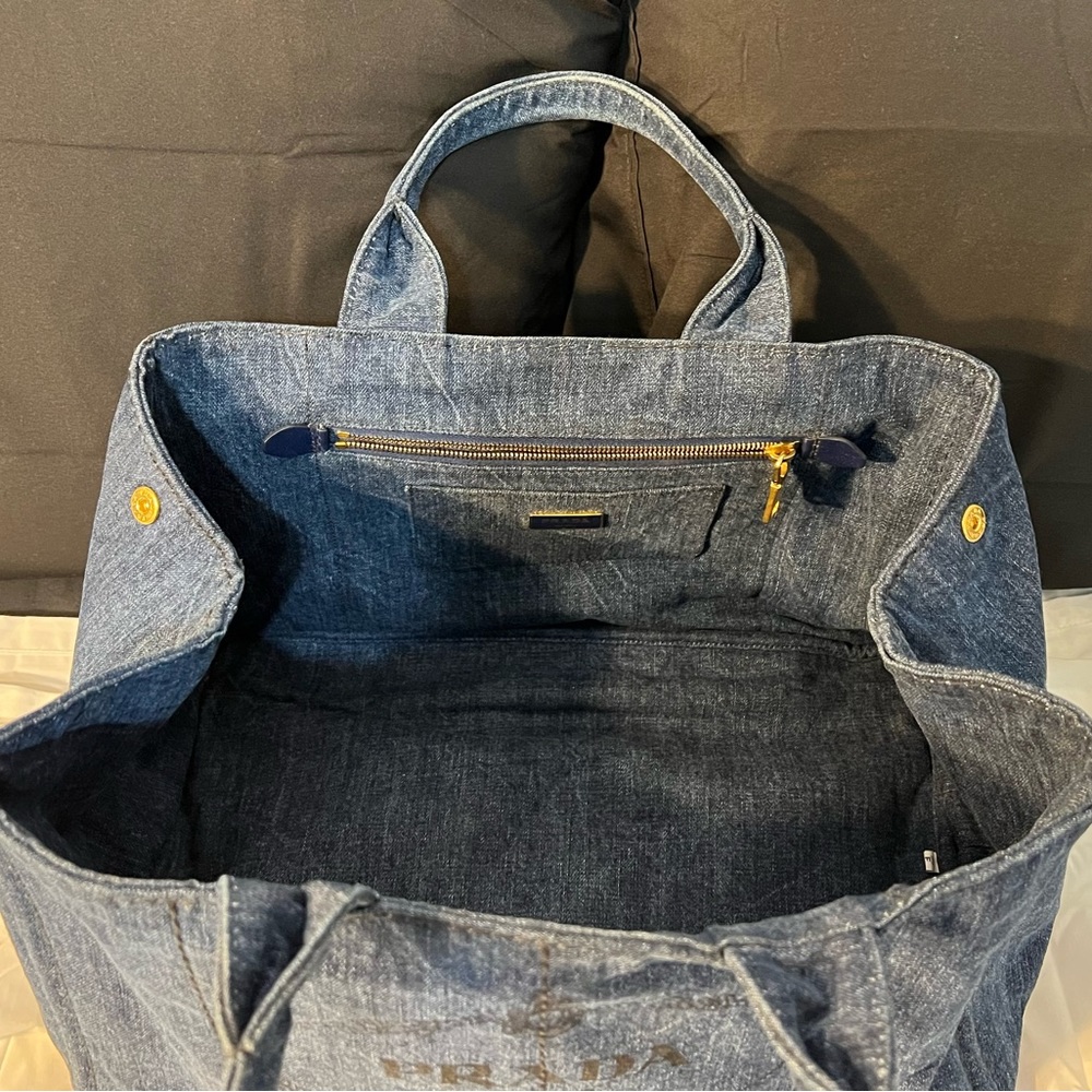 Prada Denim Tote/Shoulder Bag - Picture 6 of 12